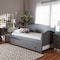 Baxton Studio Mara Grey Finished Wood Twin Size Daybed with Roll-Out Trundle Bed 158-9627 - alternate 8